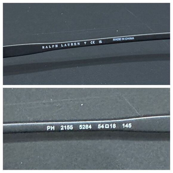 Ralph Lauren Polo PH2155 5284 Matte Black Rectangle Men's 54 mm Eyeglasses/case - Picture 8 of 14